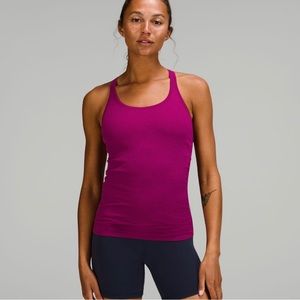 NWT Lululemon Ebb to Street Tank Top Magenta Purple Size 8
